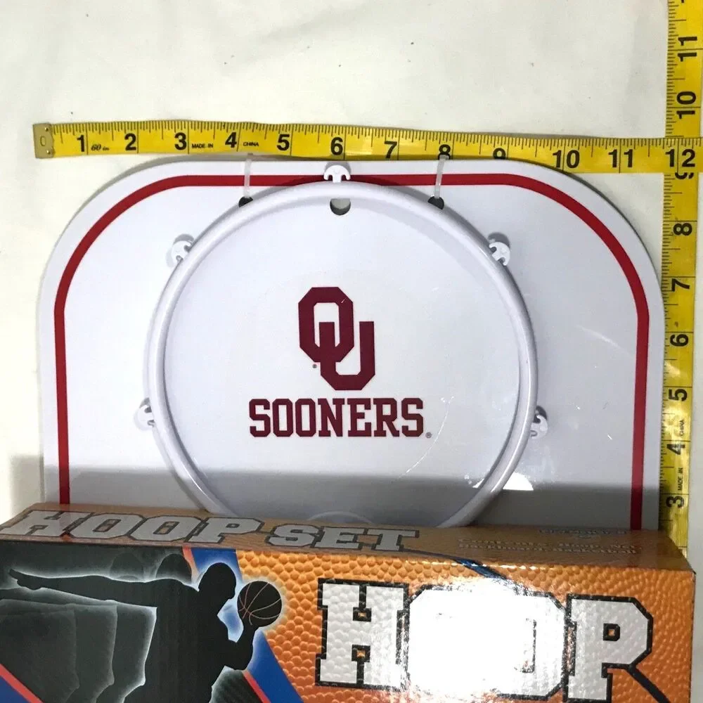 Oklahoma Sooners Mini Indoor Basketball Hoop Set Game Office Play Monster Toy
